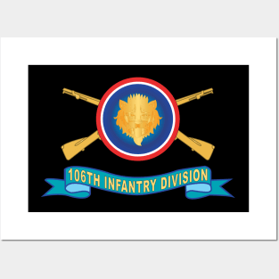 106th Infantry Division - SSI w Br - Ribbon X 300 Posters and Art